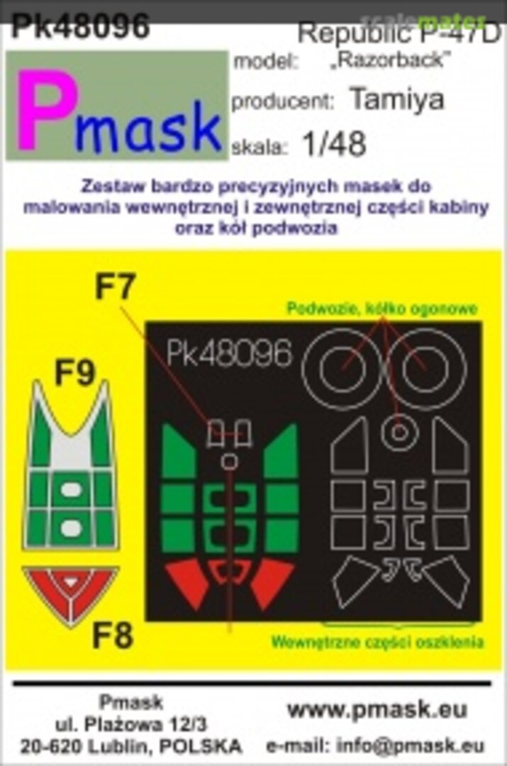 Boxart P-47D Thunderbolt "Razorback" PK48096 Pmask