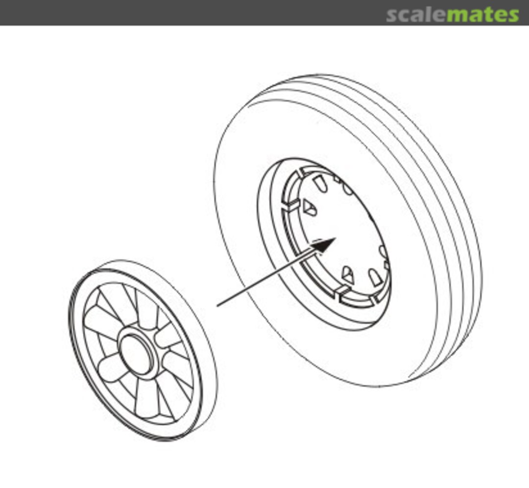 Boxart Hellcat wheels with 8 spoked disc Q48095 CMK