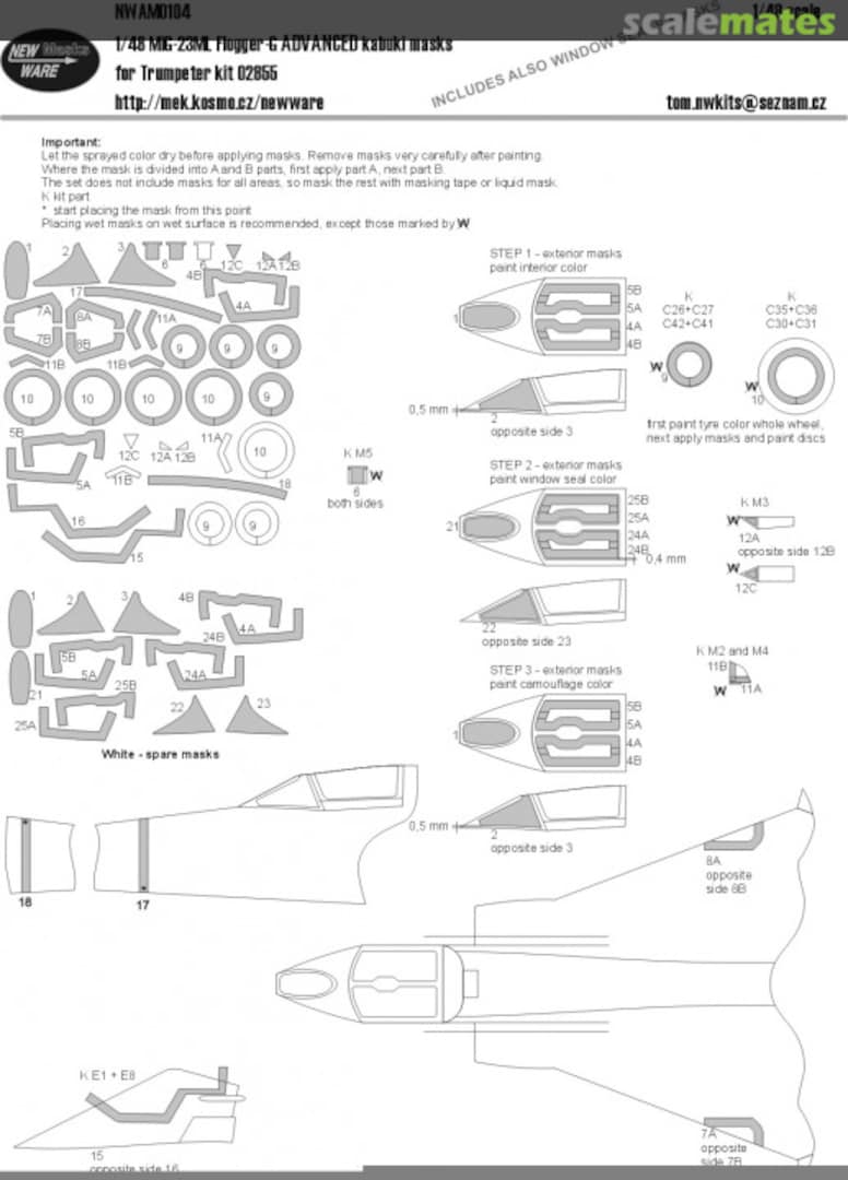 Boxart Mikoyan MiG-23ML Flogger-G ADVANCED NWAM104 New Ware