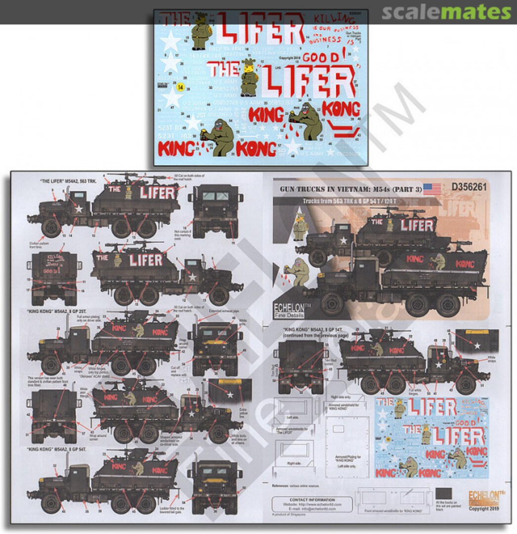 Boxart Gun Trucks in Vietnam: M54s (Part 3) D356261 Echelon Fine Details