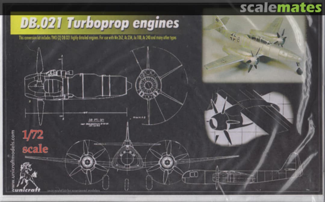 Boxart DB.021 turboprop engines DB.021- Unicraft Models