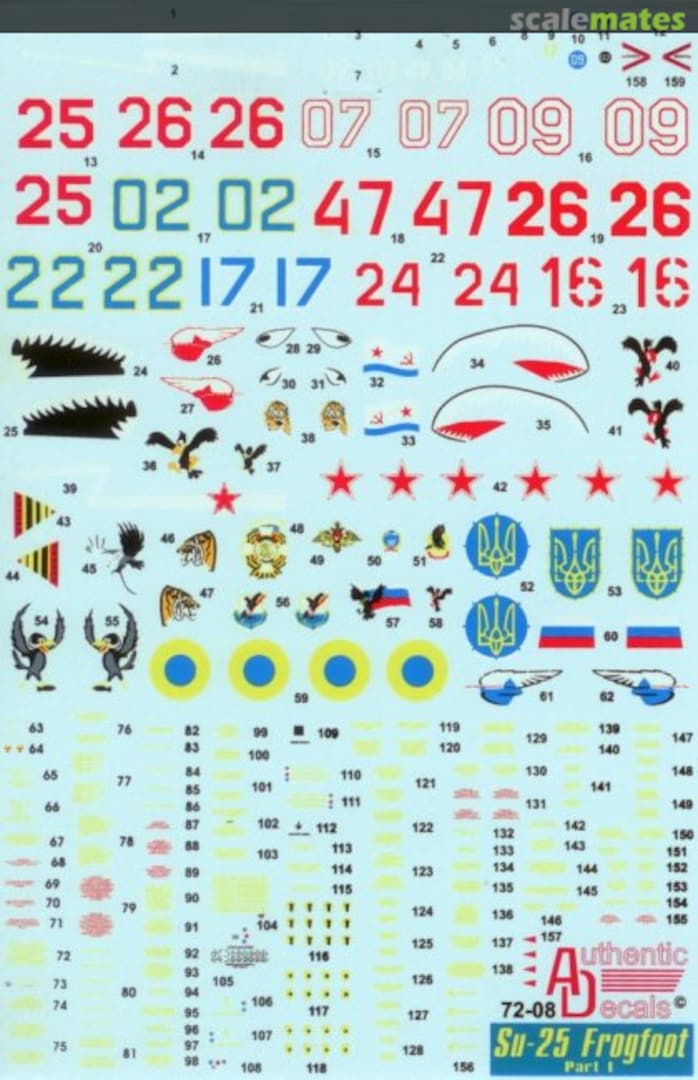 Boxart Su-25 Frogfoot 72-08 Authentic Decals