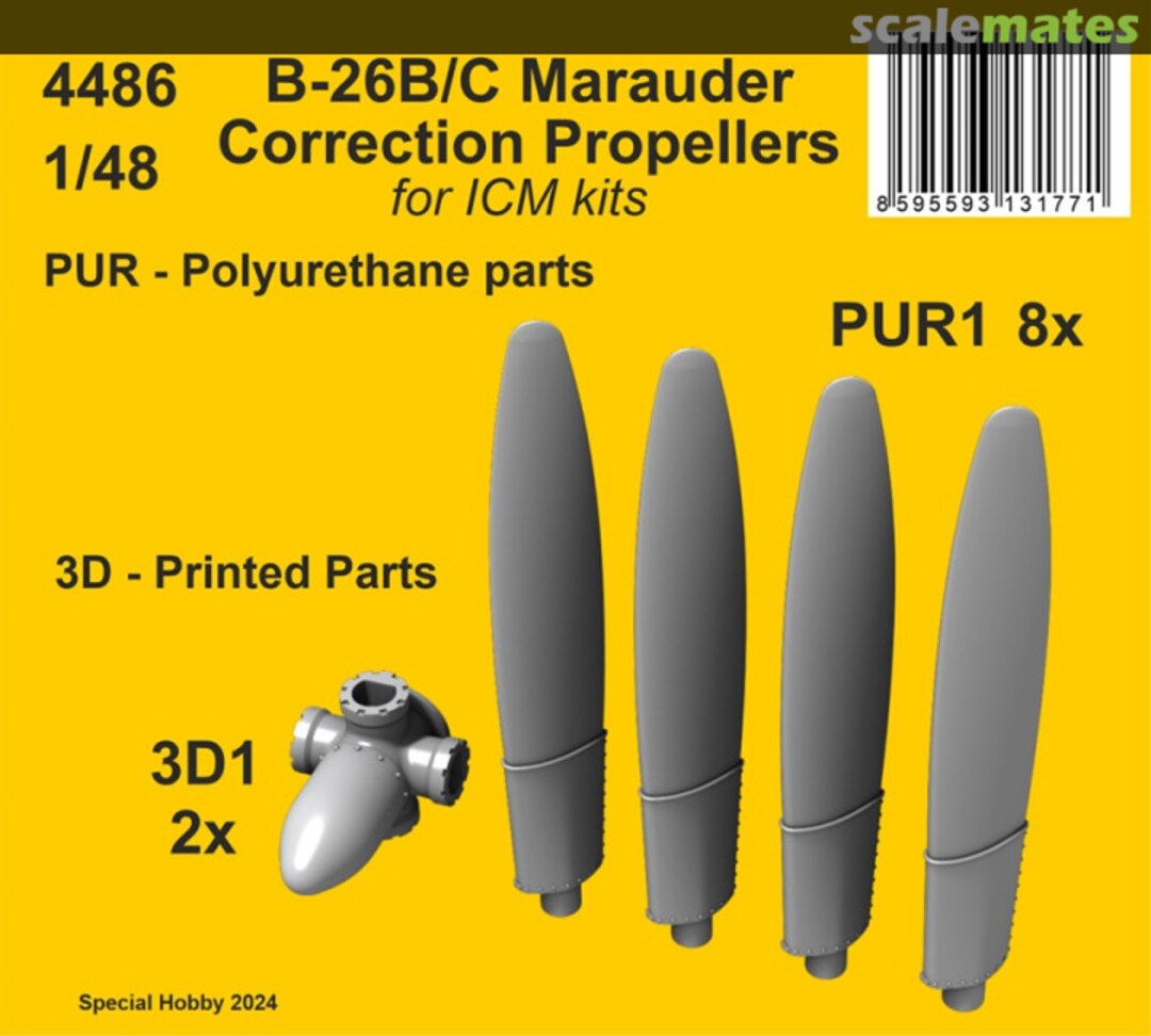 Boxart B-26B/C Marauder Correction Propellers 4486 CMK