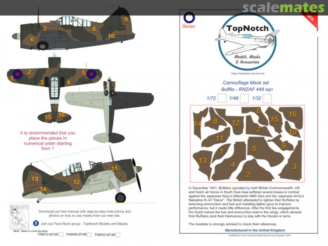 Boxart Brewster Buffalo - RNZAF 448 sqn TNM72-M196 TopNotch