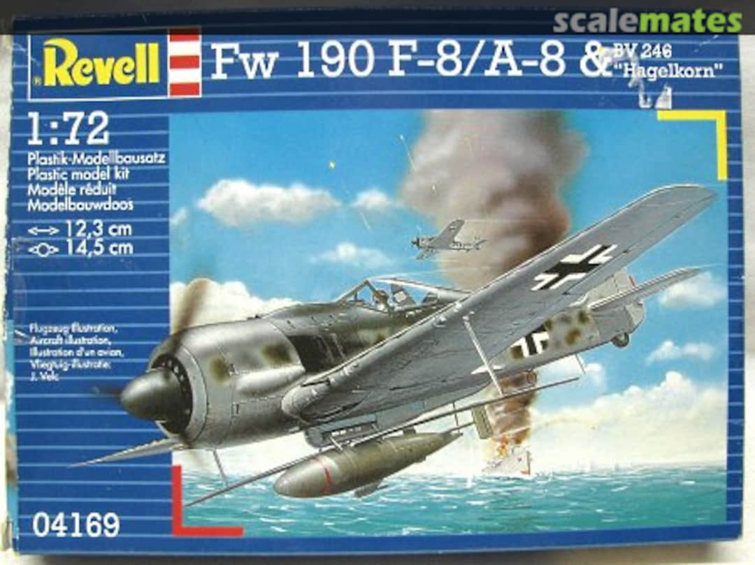 Boxart Fw 190 F-8/A-8 & BV 246 "Hagelkorn" 04169 Revell