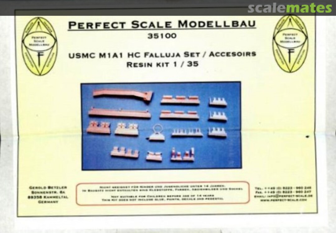 Boxart M1A1 HC Falluja Set 35100 Perfect Scale Modellbau