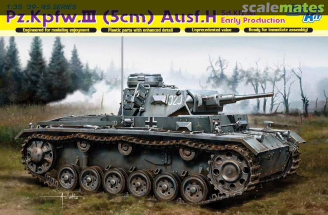 Boxart Pz.Kpfw.III (5cm) Ausf.H Sd.Kfz.141 6641 Dragon