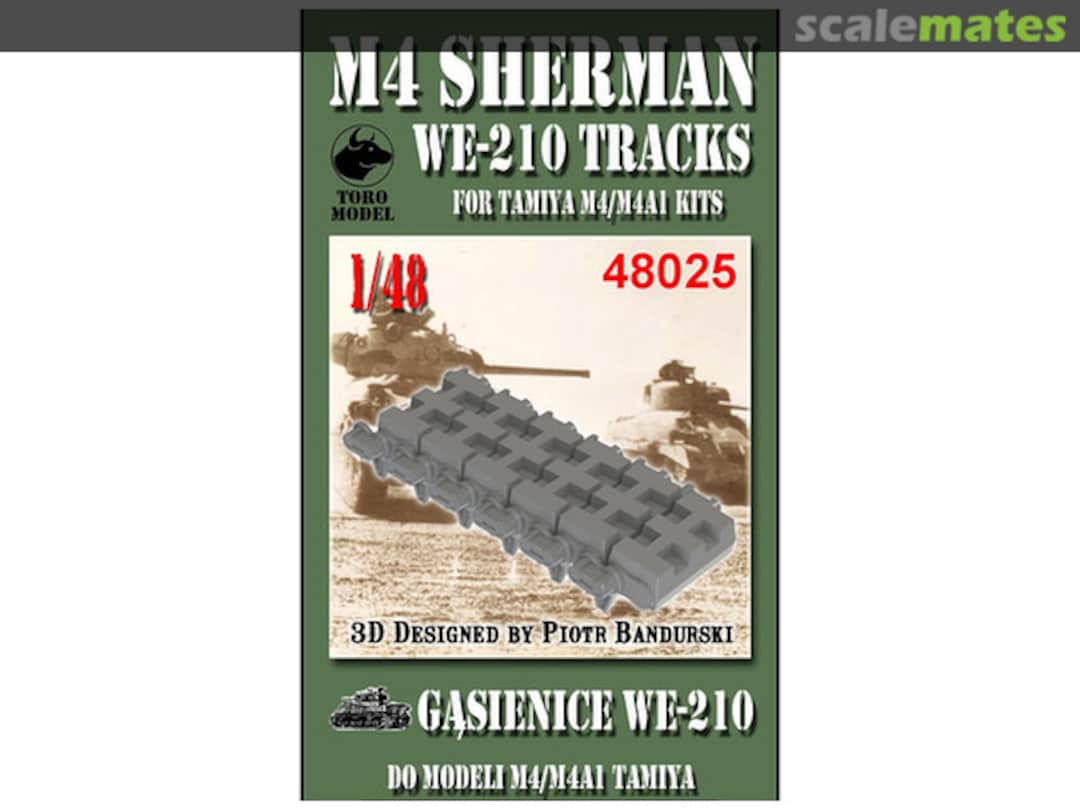 Boxart M4 Sherman WE-210 Tracks (for Tamiya) 48025 ToRo Model