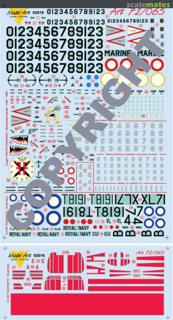 Boxart Crusader; Tiger Moth 72/065 Model Art Decal System