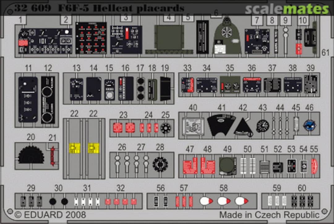 Boxart F6F-5 placards S.A. 32609 Eduard