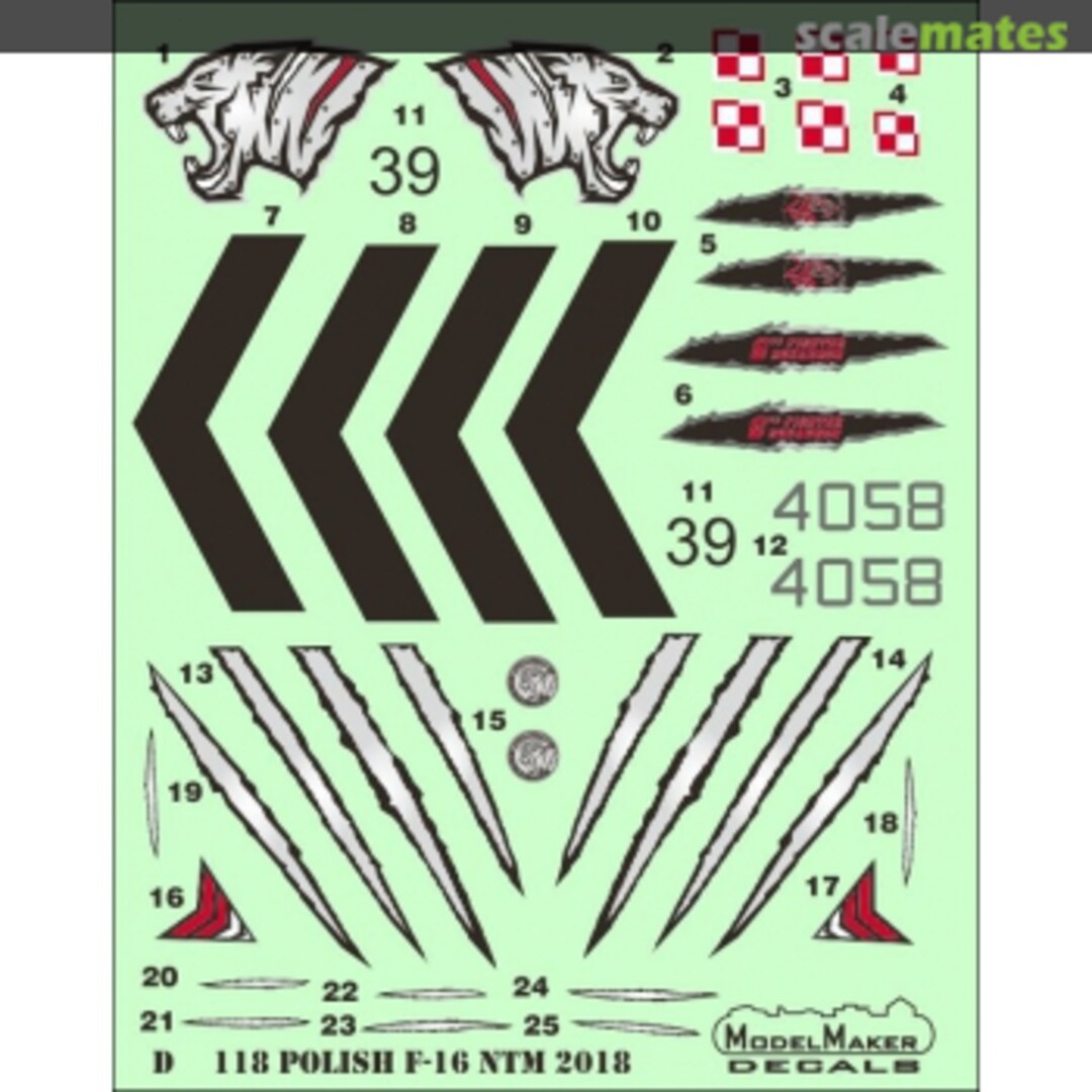 Boxart Polish F-16 NATO Tiger Meet 2018 D72118 ModelMaker