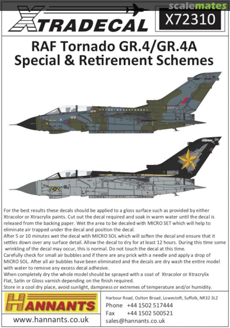 Boxart RAF Tornado GR.4/GR.4A X72310 Xtradecal