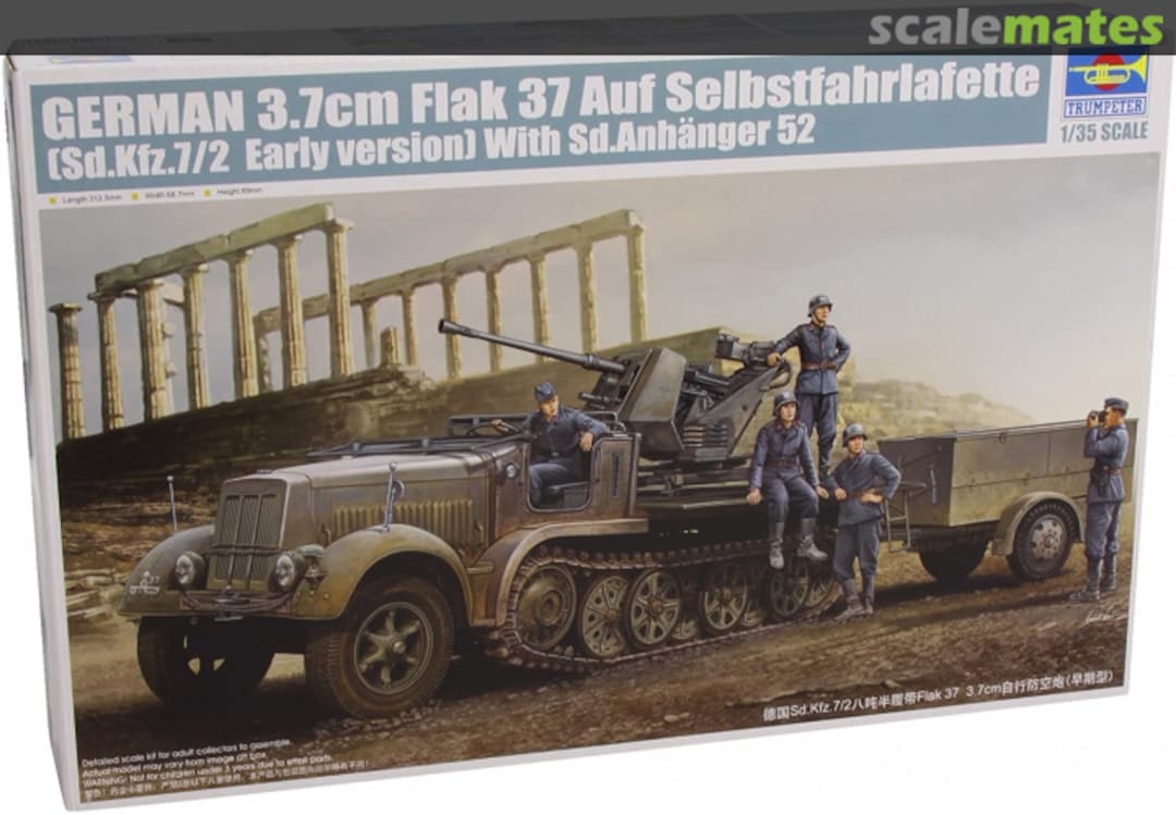 Boxart 3.7cm Flak 37 Auf Selbstfahrlafette 01525 Trumpeter