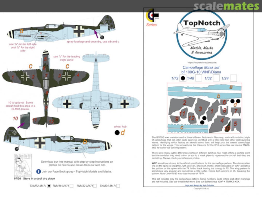 Boxart Messerschmitt Bf-109G-10 WNF/Diana TNM72-M171 TopNotch