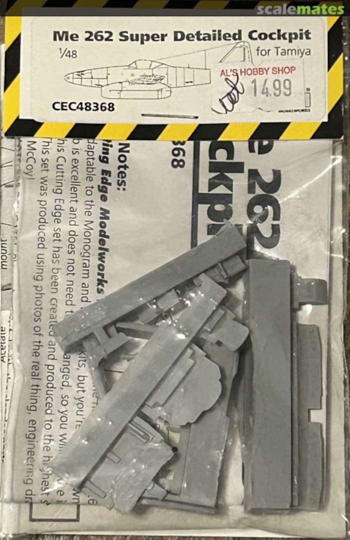 Boxart Me.262A Super Detailed Cockpit CEC48368 Cutting Edge Modelworks