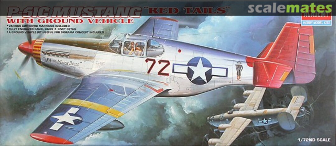 Boxart P-51C Mustang "Red Tails" 12501 Academy