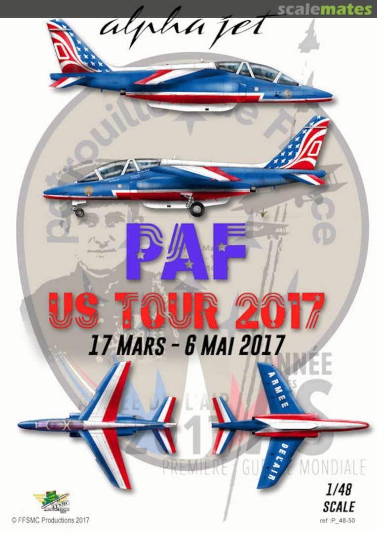 Boxart Patrouille de France Alphajet "PAF US Tour" 2017 P_48-50 FFSMC Productions