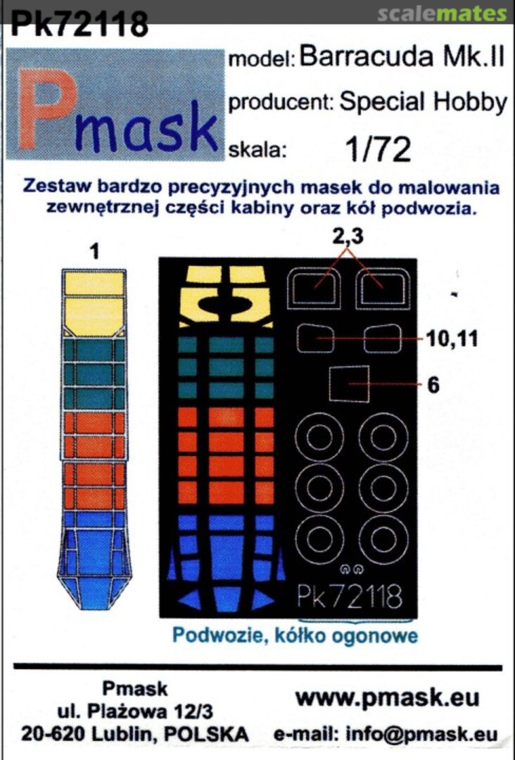 Boxart Barracuda Mk.II PK72118 Pmask