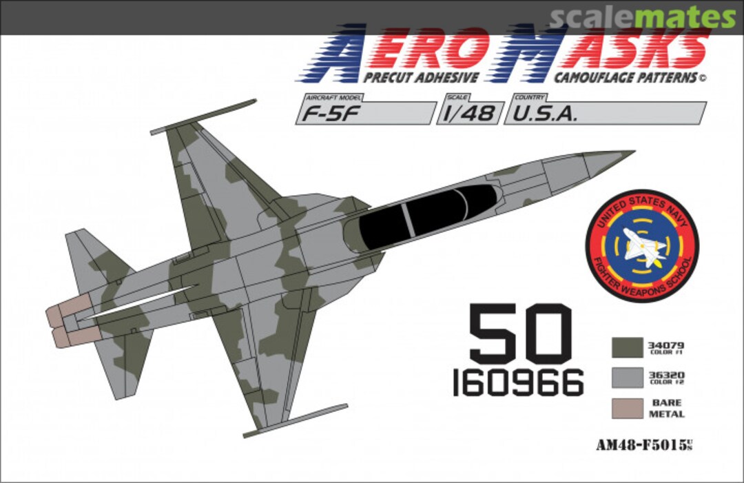 Boxart F-5F USA USNFWS 50Black 160966 AM48-F5015 AeroMasks