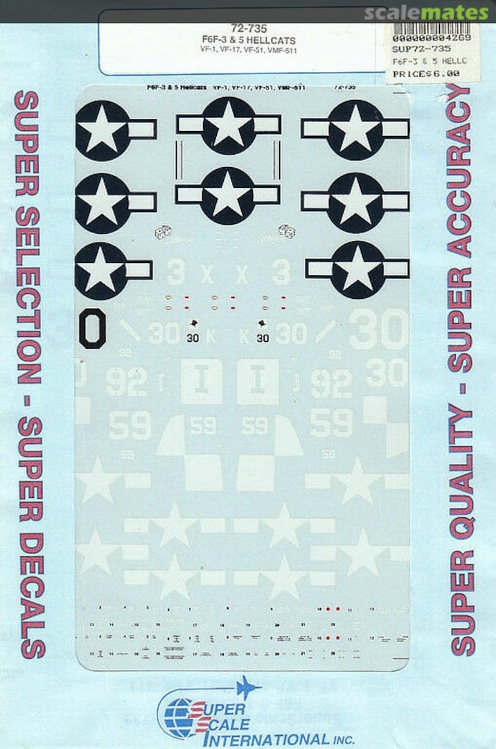 Boxart F6F-3 & 5 Hellcats 72-735 SuperScale International