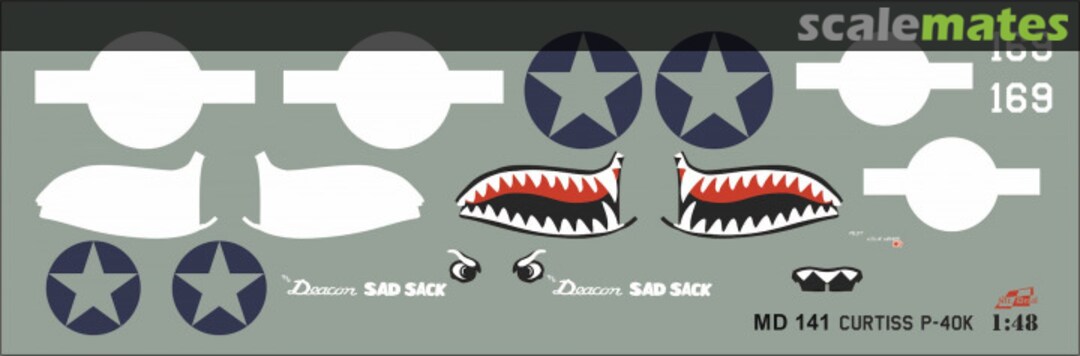 Contents Curtiss P-40K MD141 Mr. Decal