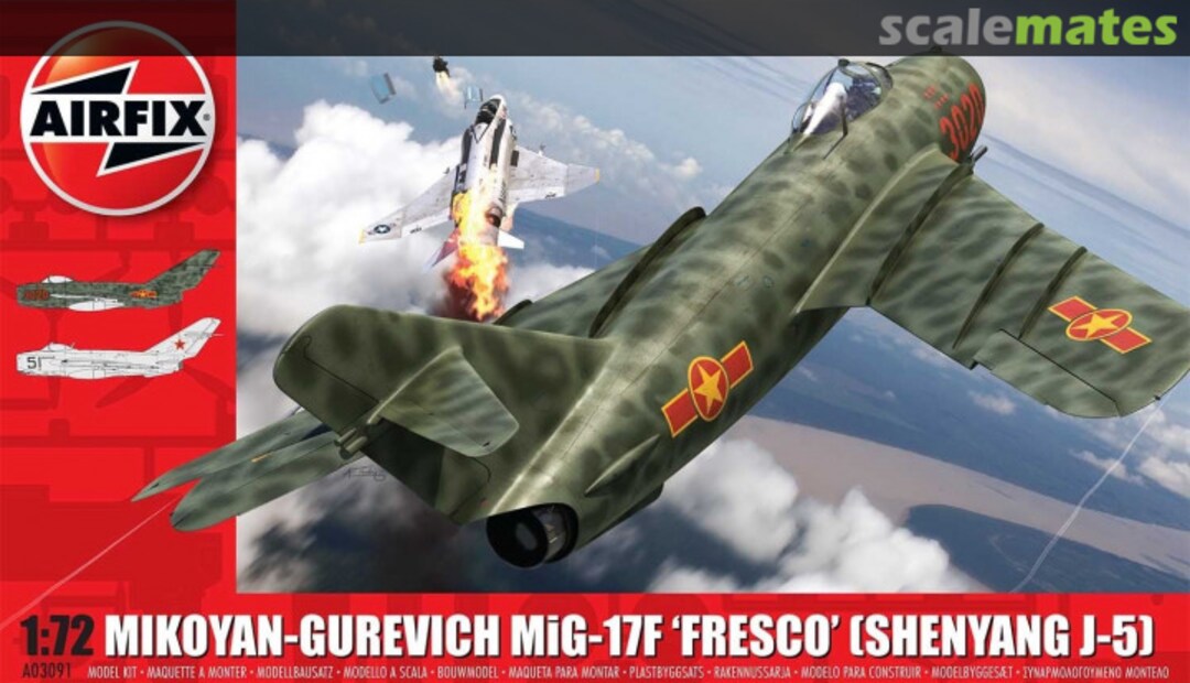 Boxart Mikoyan-Gurevich MiG-17F 'Fresco' (Shenyang J-5) A03091 Airfix