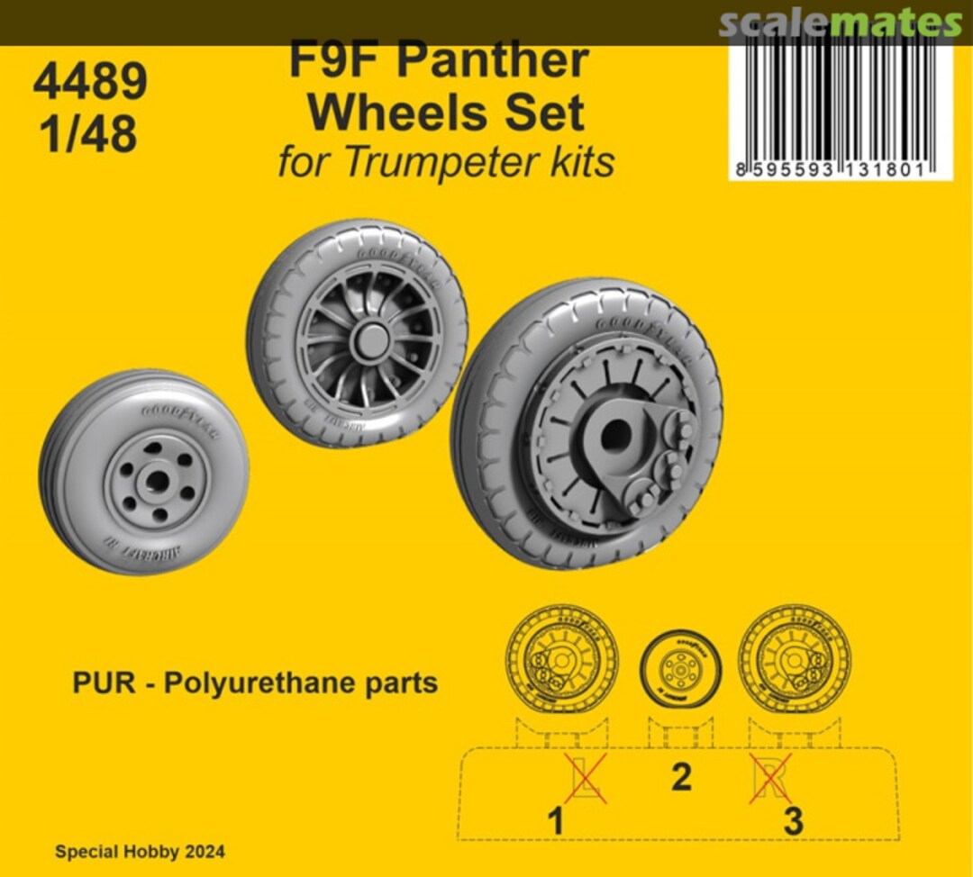 Boxart F9F Panther Wheels Set 4489 CMK