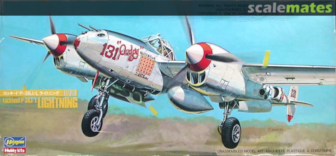 Boxart Lockheed P-38J/L Lightning 816 Hasegawa