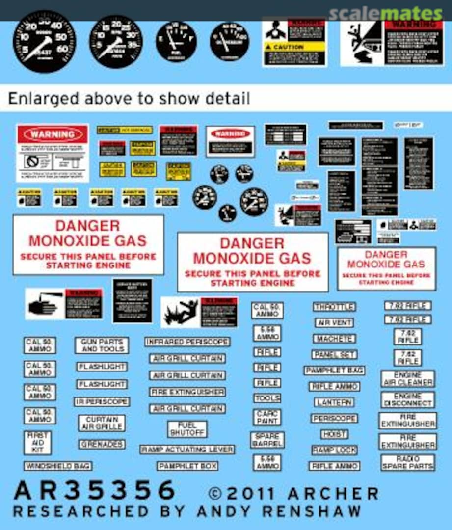 Boxart M113 instruments and placards AR35356 Archer