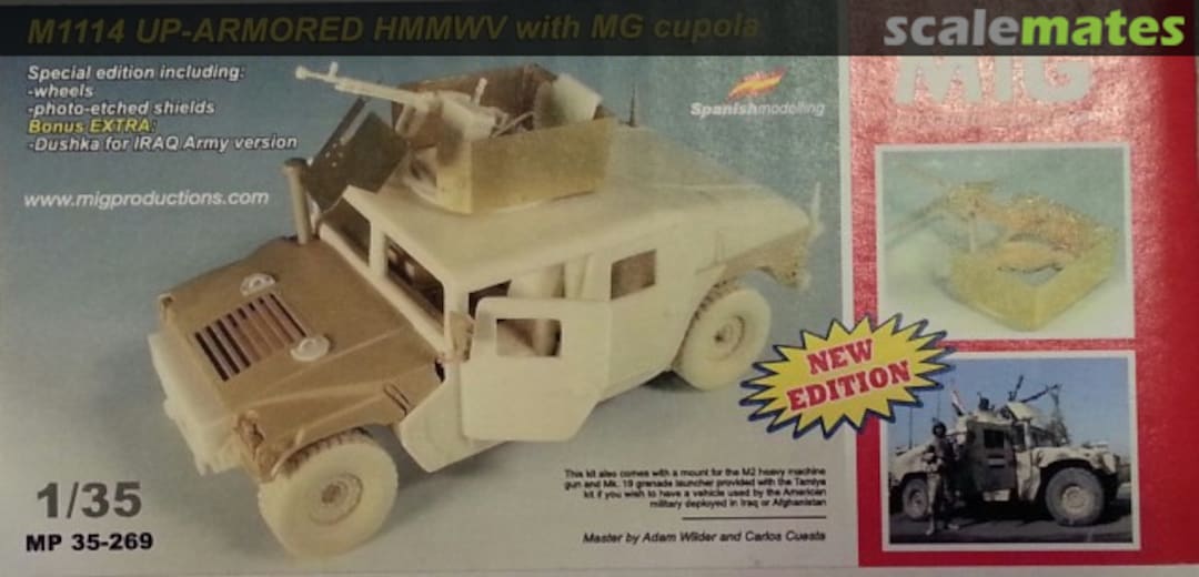 Boxart M1114 Up-Armored HMMWV with MG Cupola MP 35-269 MIG Productions