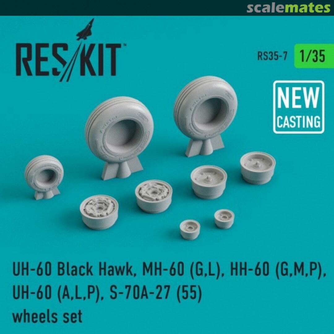 Boxart UH-60 (all versions) wheels set RS35-0007 ResKit