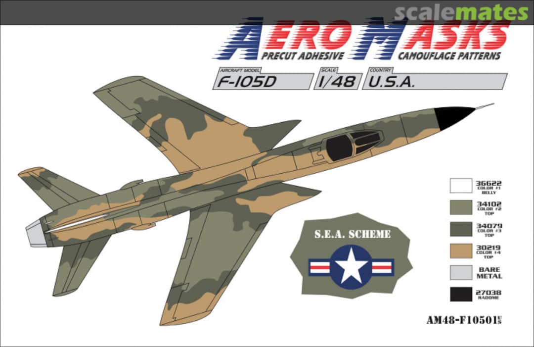 Boxart F-105D USA SEA Scheme AM48-F10501 AeroMasks