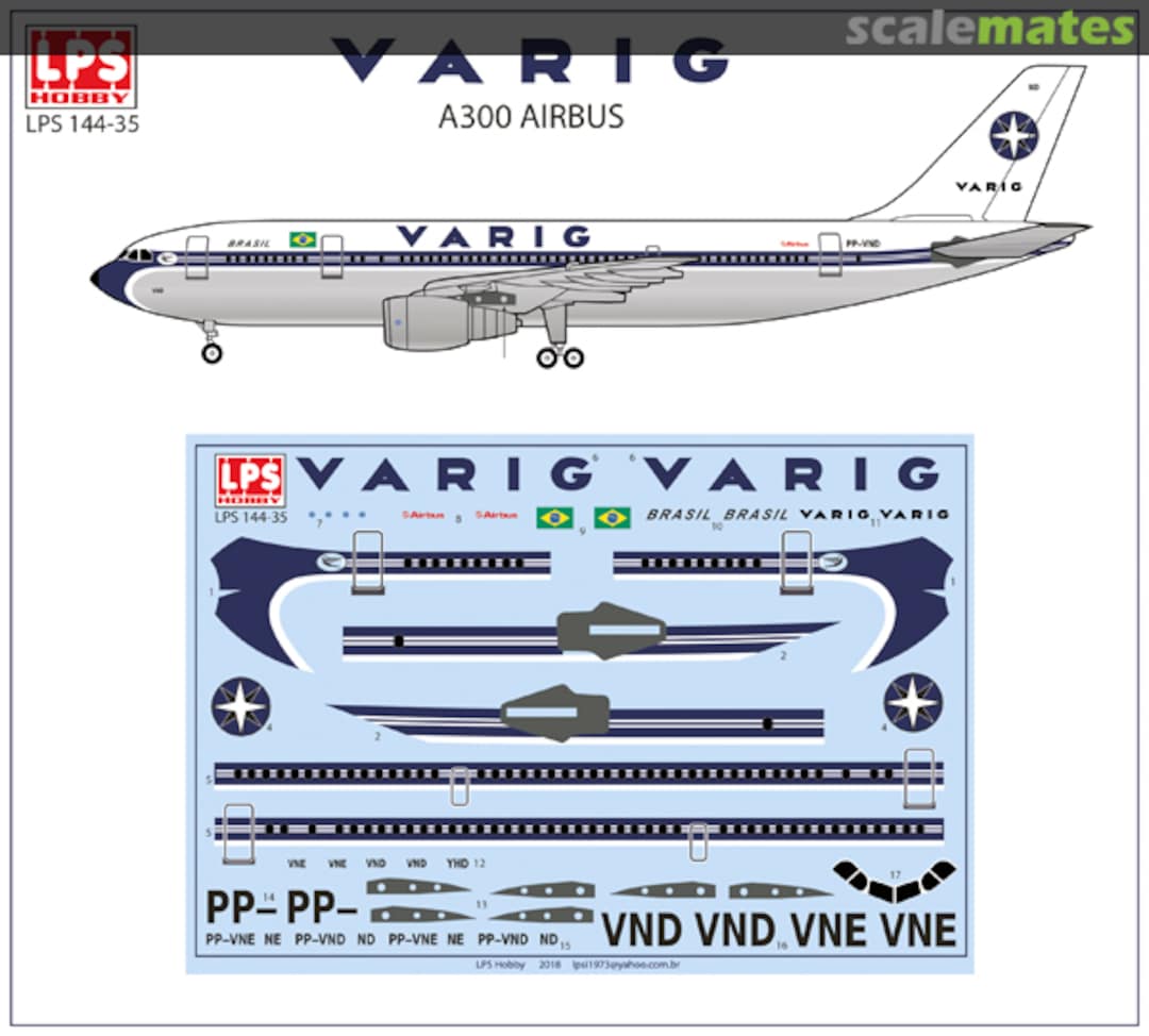 Boxart VARIG Airbus A300 LPS144-35 LPS Hobby