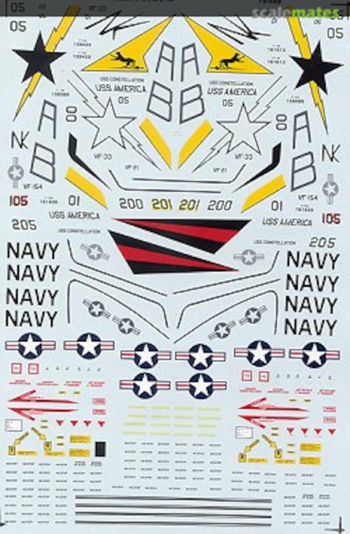 Boxart F-14 Tomcat VF-21, VF-33 & VF-154 72-489 Microscale