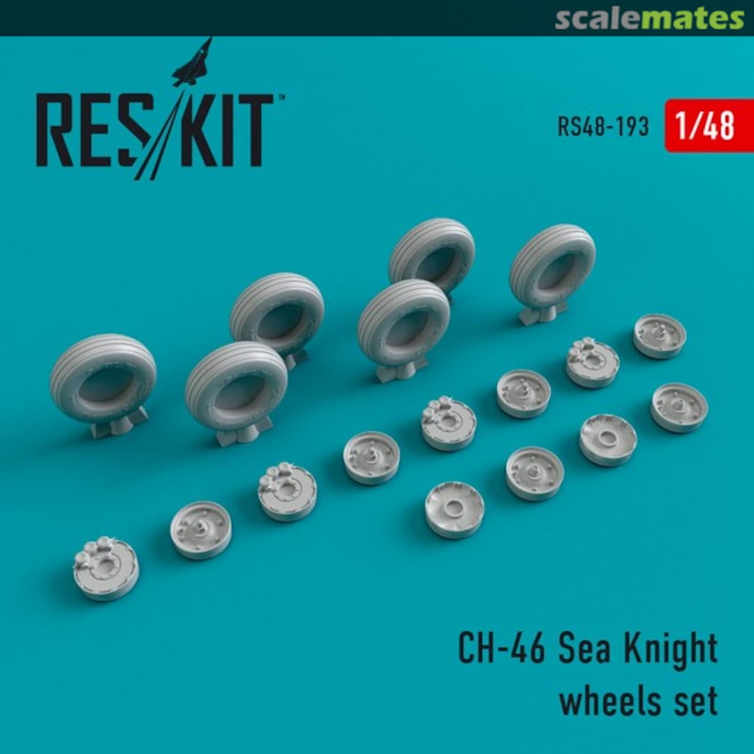 Boxart CH-46 Sea Knight - wheels set RS48-0193 ResKit