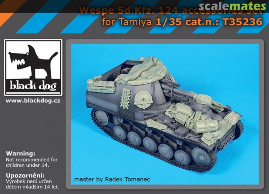 Boxart Wespe Sd.Kfz. 124 accessories set T35236 Black Dog