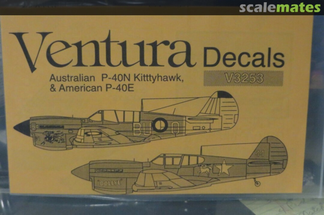 Boxart Australian P-40N Kittyhawk & American P-40E V3253 Ventura