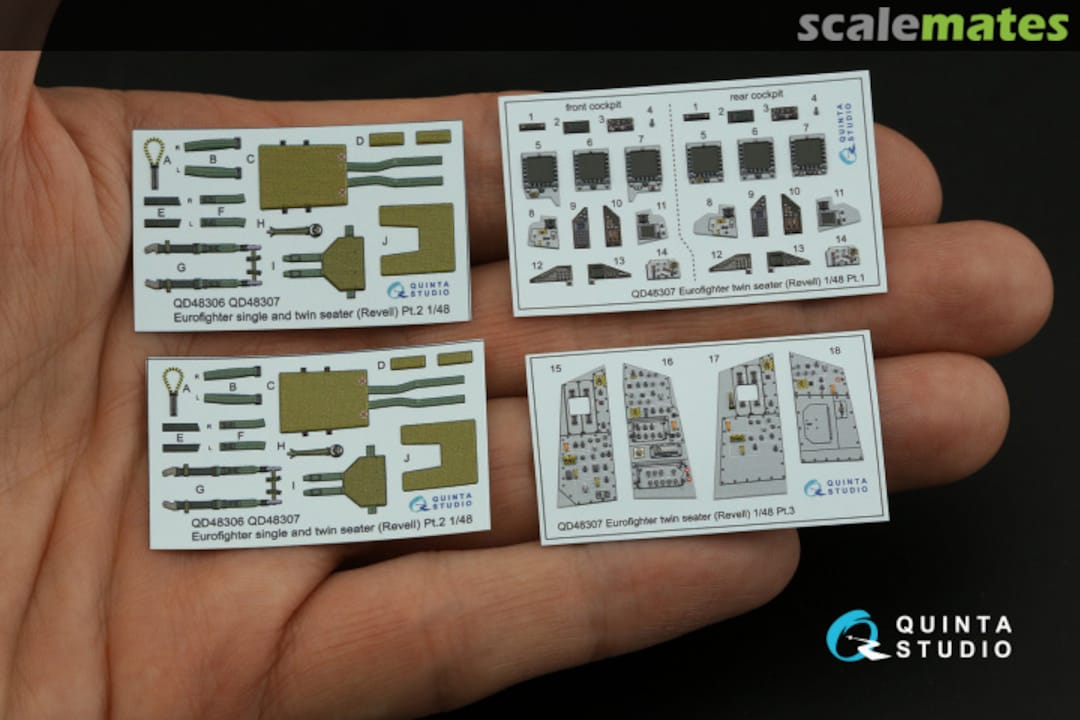 Contents Eurofighter Twin Seater interior 3D decals QD48307 Quinta Studio