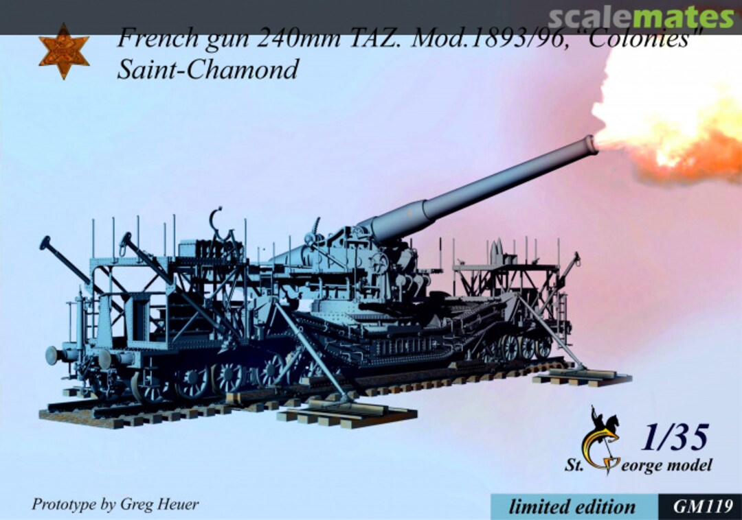 Boxart 240mm TAZ Mod. 1893/96 "Colonies" Saint-Chamond GM119 St.George Model