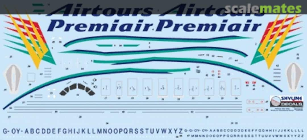 Boxart Airtours Group A330 SKY144-63 Skyline Decals