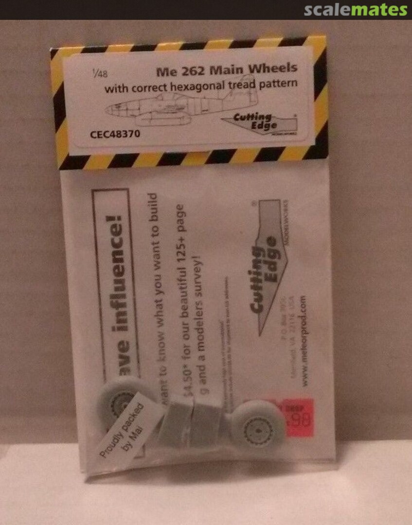 Boxart Me.262 Bulged Main Wheels CEC48370 Cutting Edge Modelworks