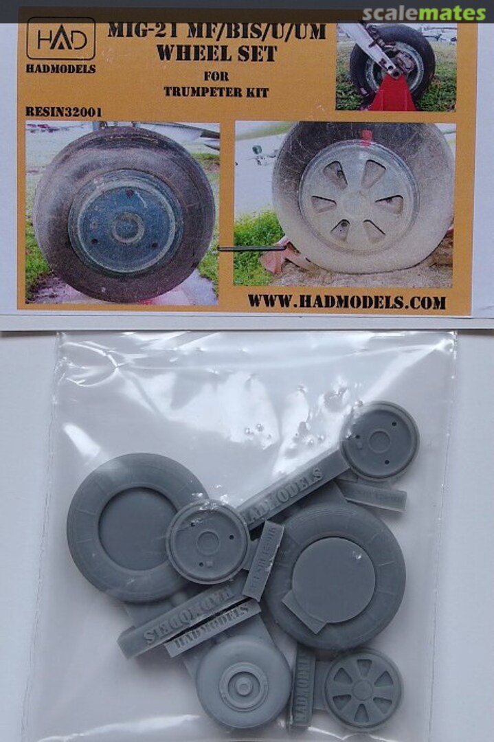 Boxart MiG-21 MF/Bis/U/UM Wheel set RESIN32001 HADmodels 