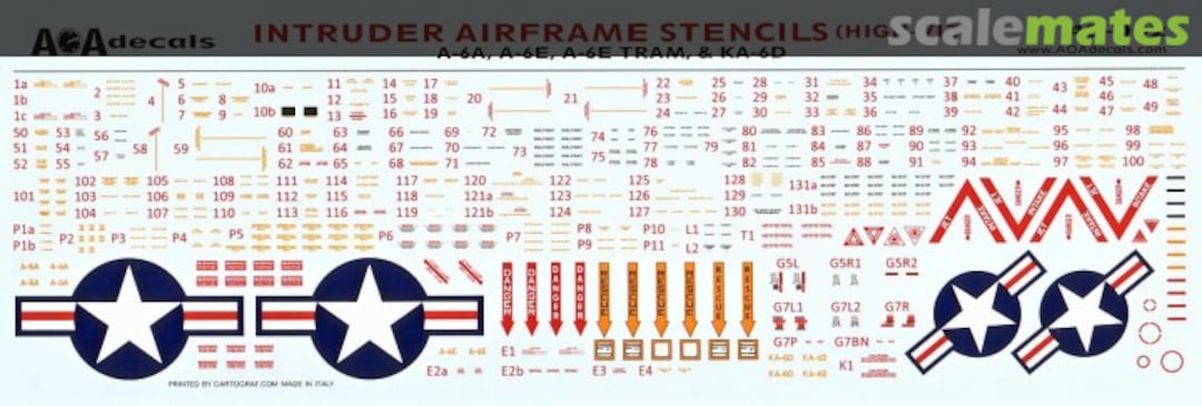 Boxart Intruder Airframe Stencils (High-Viz) 48-002 AOA decals