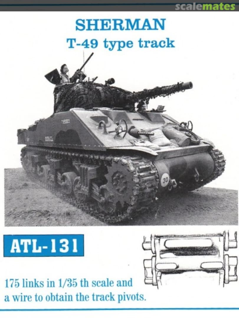 Boxart Sherman T49 type track ATL-131 Friulmodel