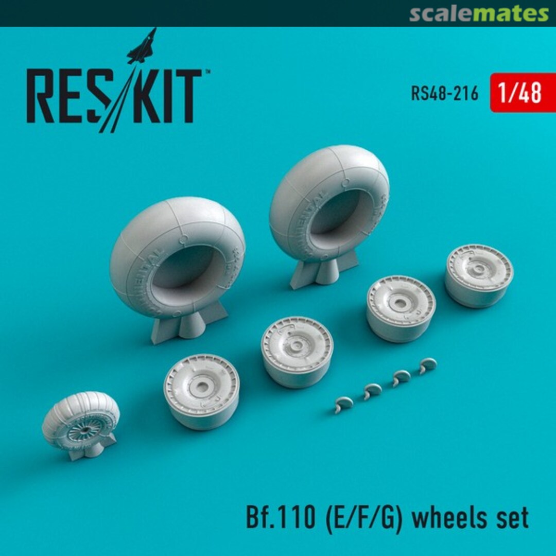 Boxart Messerschmitt Bf 110E/F/G wheels set RS48-0216 ResKit