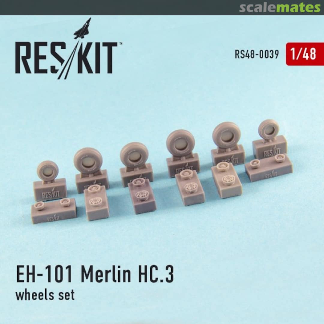 Boxart EH-101 Merlin HC.3 - wheels set RS48-0039 ResKit