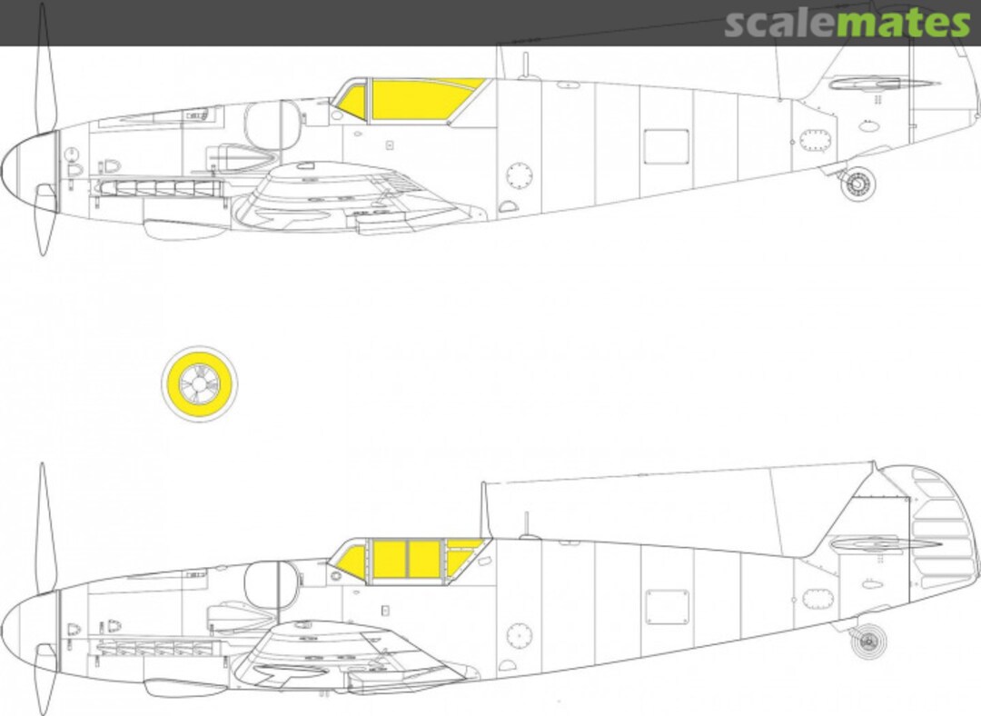 Boxart Bf 109G-6 masks JX291 Eduard