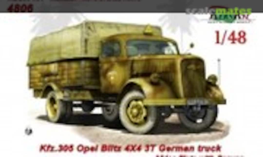 1:48 Kfz.305 Opel Blitz 4x4 3T German Truck Africa Plate with Canvas (KERN KIT 4806)