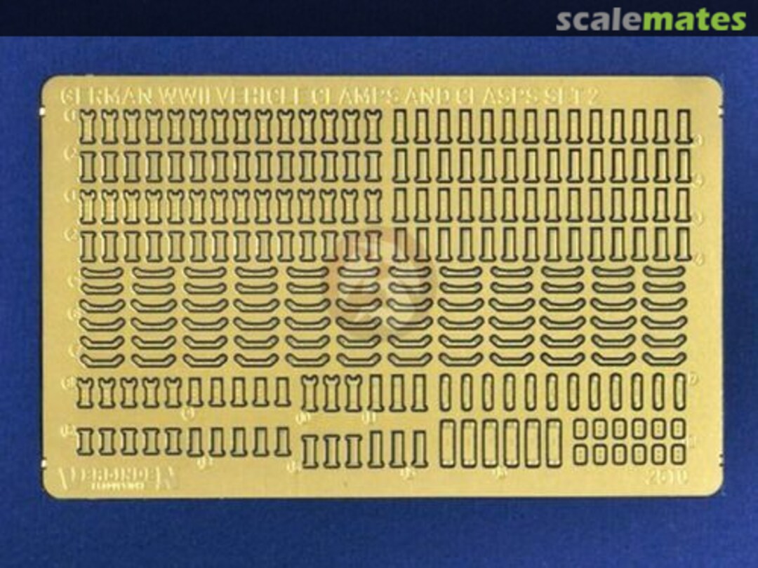 Boxart German Vehicle Tool Clamps WWII 2510 Verlinden Productions