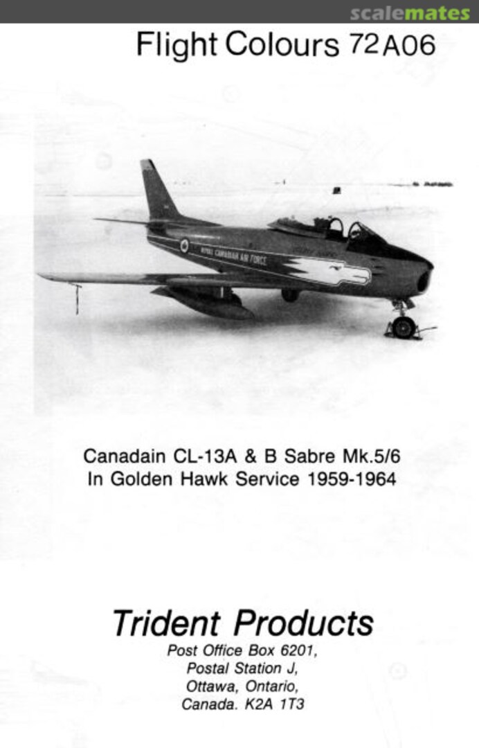 Boxart Canadain CL-13A & B Sabre Mk. 5/6 72A06 Flight Colours